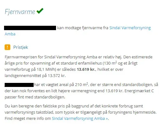 Eksempel på fjernvarme på DinGeo