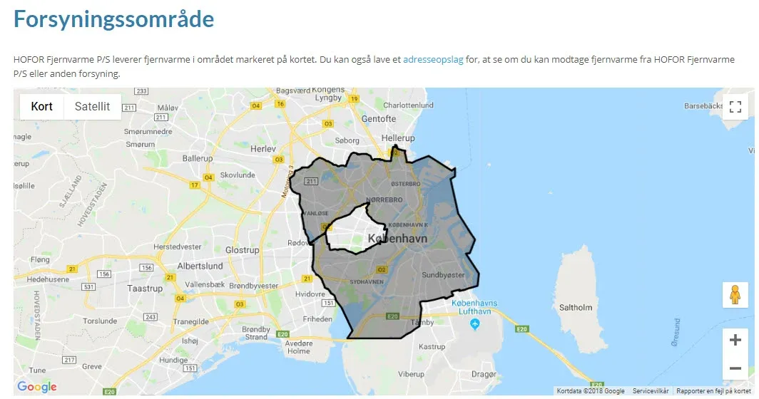 Forsyningsområder på DinGeo