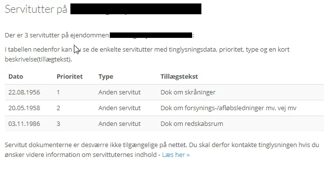 Servitut på DinGeo